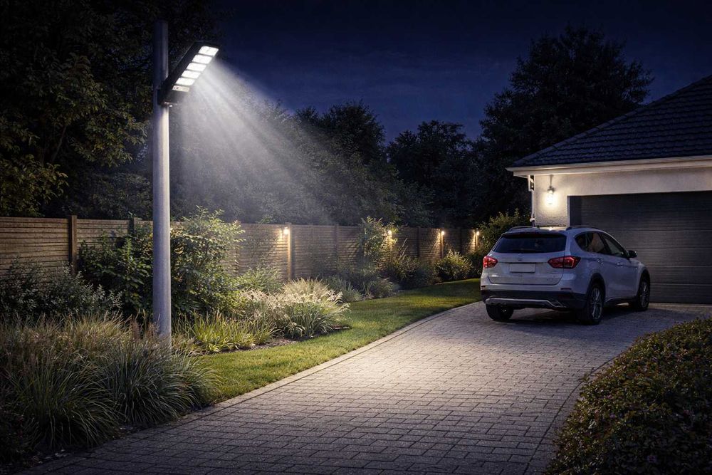 Lampa solara LED 2500W cu telecomanda iluminare exterior