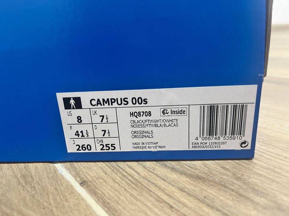Нови обувки Adidas Campus 00s черни унисекс модел