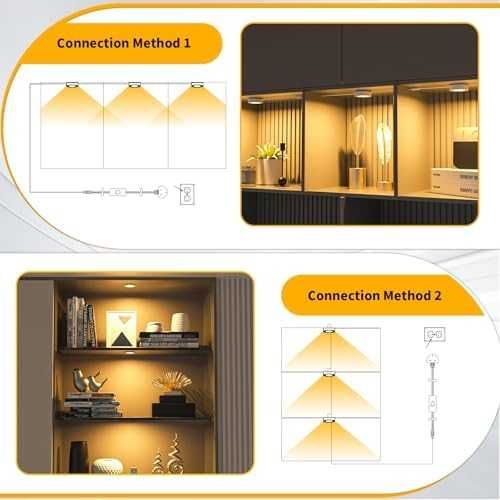 LED шкаф осветление 750 лумена, топла бяла светлина, комплект 3 лампи