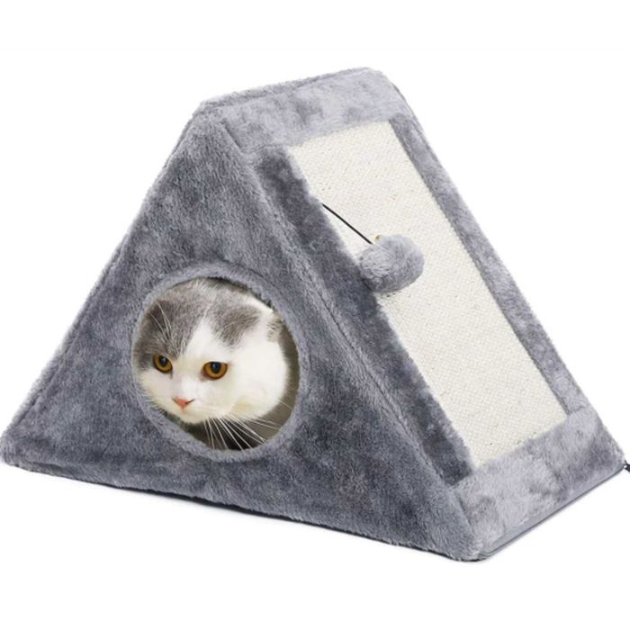 Ansamblu de joaca pisici multifunctional stalp zgariat si culcus 2in1