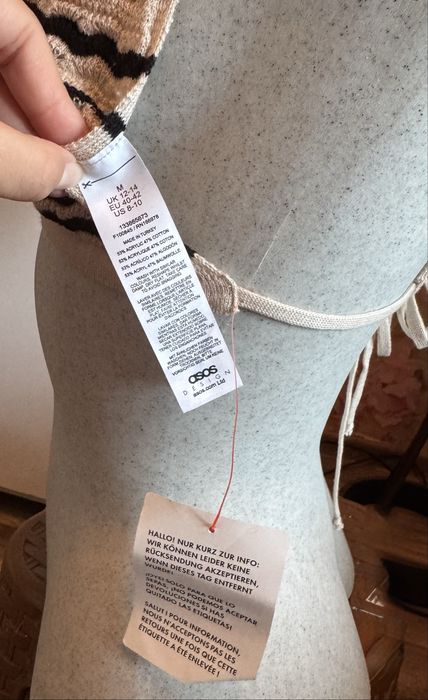 Sutien cu volane, tricotat, Asos, M-L(40-42)