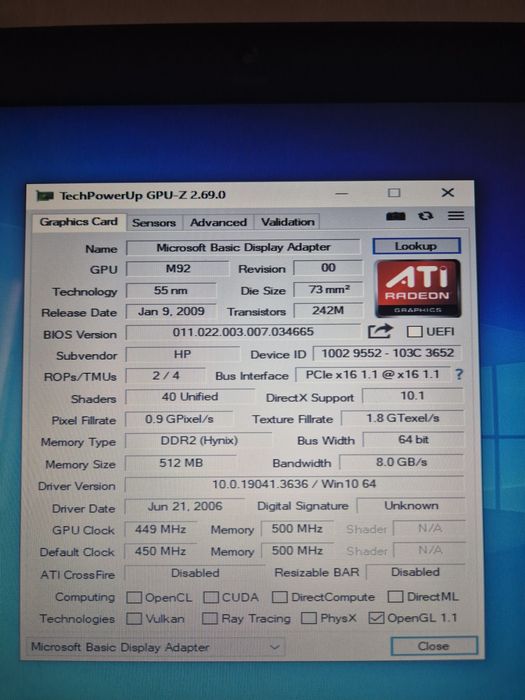 Laptop Compaq Presario CQ61