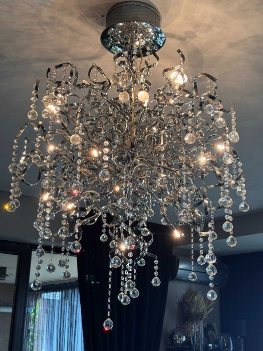 Candelabru cristale naturale 80CM - MOBEXPERT