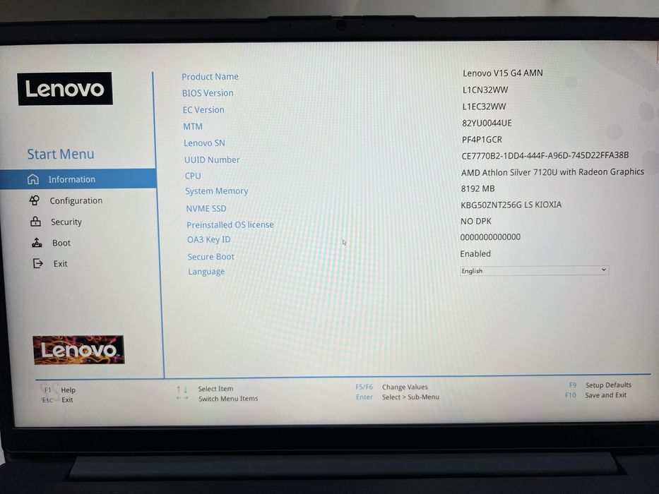 Noutbuk Lenovo V15 G4 AMN