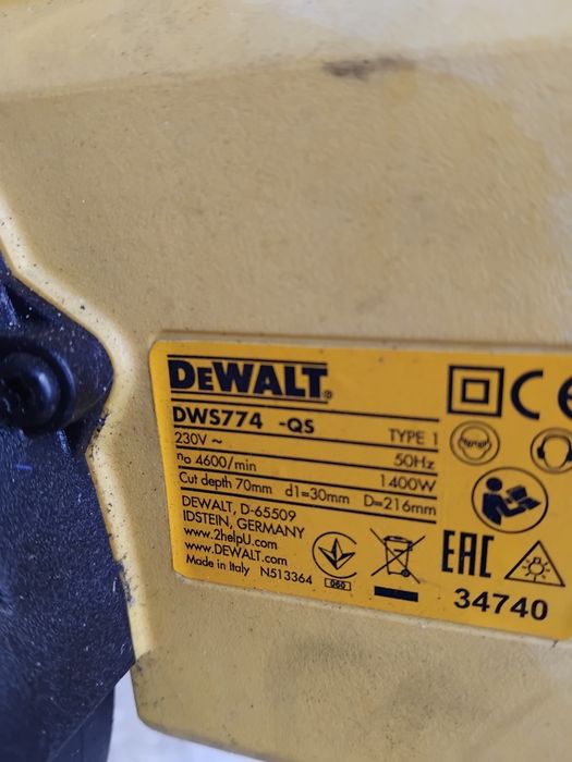 Цирколяр De Walt dws774 със режещ плот 40ст