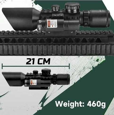 Оптика с лазер 3-10X