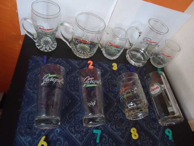Чаши,халби за бира,Загорка,Каменица,Staropramen,