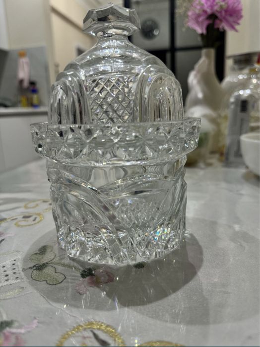 Конфетница СССРская настоящий хрусталь