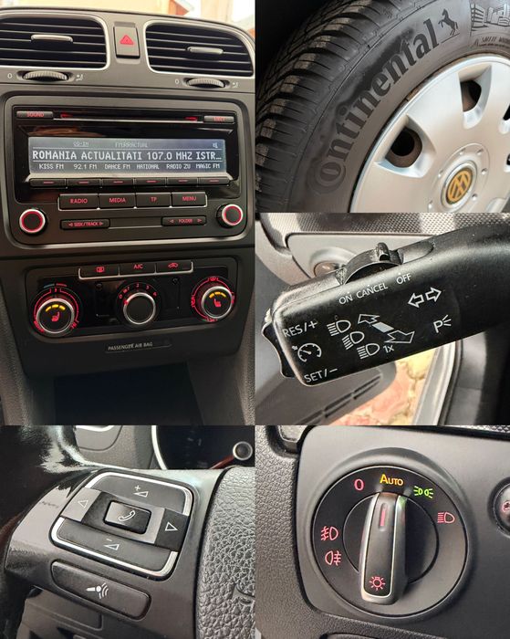 Golf 6 - R-line - 1.6 tdi - 105 CP - 2013 - Pilot automat - Clima - Comenzi pe volan/vocale - Incalzire in scaune
