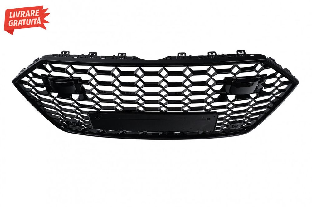 Grila Centrala Audi A7 4K (2018-) RS7 Design Negru Lucios