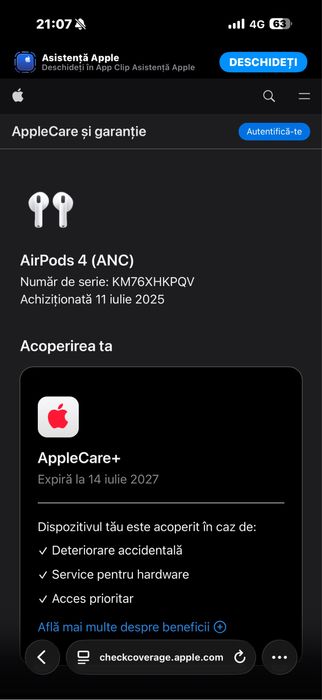 AirPods 4 ANC (Noi, Sigilate)