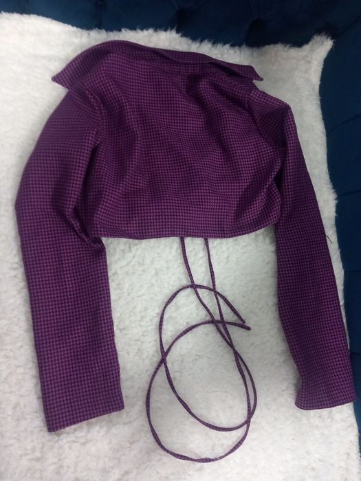 Bluza scurta cu maneca lunga mov masura M Zara