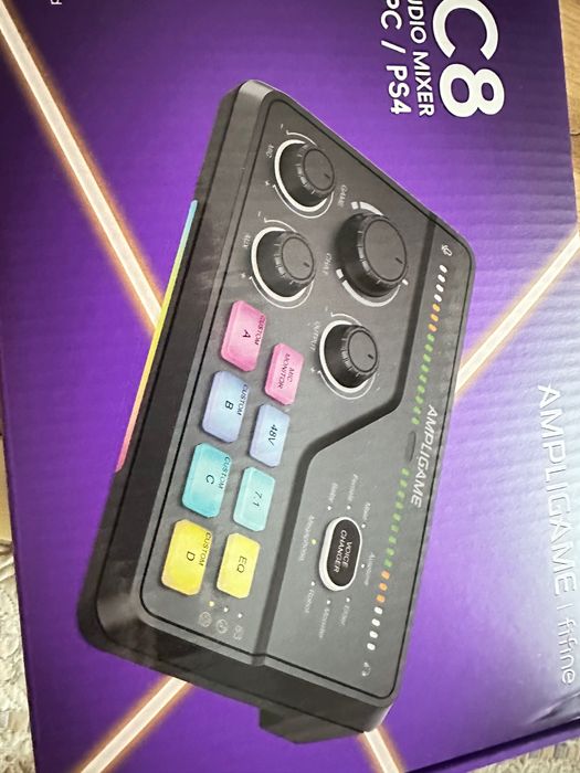 SC8
Аудио миксер FIFINE AmpliGame SC8