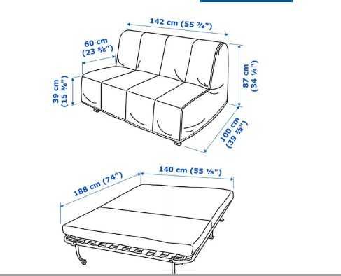 canapea Ikea, exentensibil 2 loc