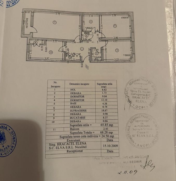 Vând apartament 3 camere- Str. Babadag