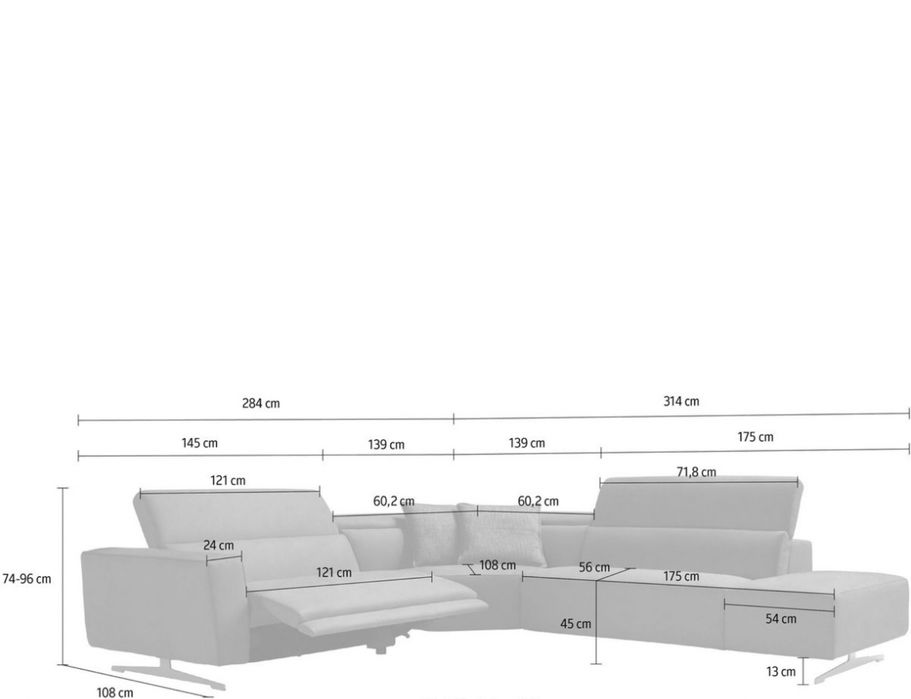 Colțar fix cu Recliner electric OFERTA !!