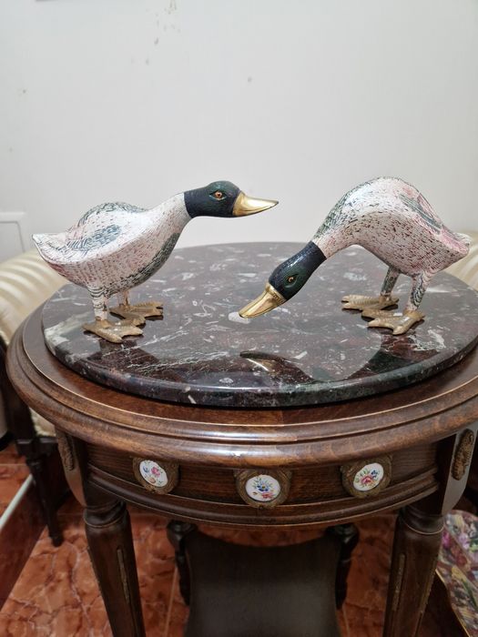 Чифт Уникални антикварни бронзови фигури статуетки