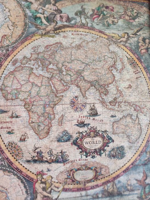 Картина пъзел стара карта на света