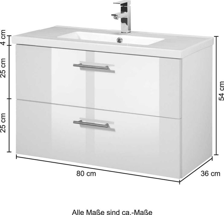 Mobilier Baie Trento 80 Alb