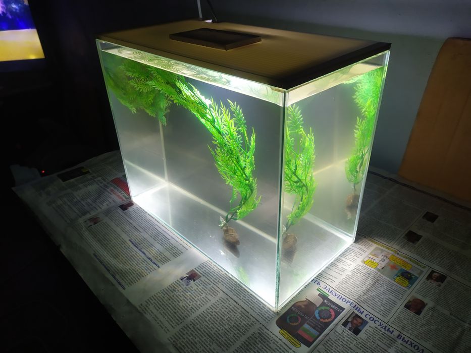 Аквариум новый + бонусы и рыбки.