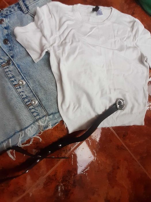 Fustă Zara mărime XS și  bluză H&M