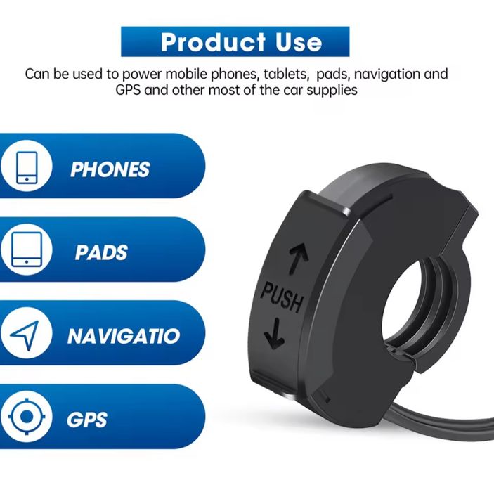 Încărcător USB Moto - PD30W+QC18W, IP65