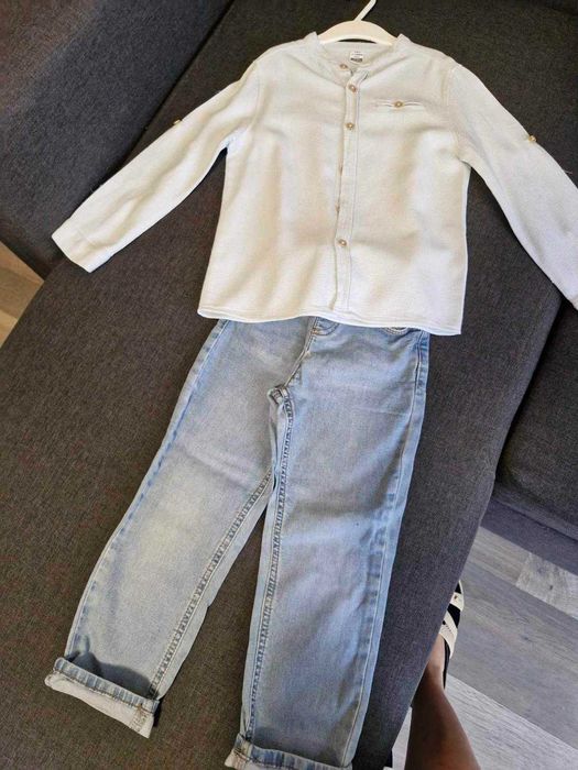 Детски комплект за момче Риза и Дънки