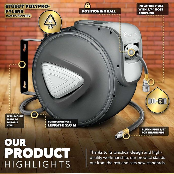 Автоматична макара за сгъстен въздух 20м