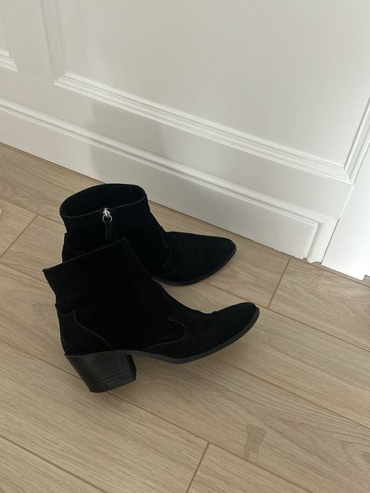 Казаки черные замшевые 41 размер