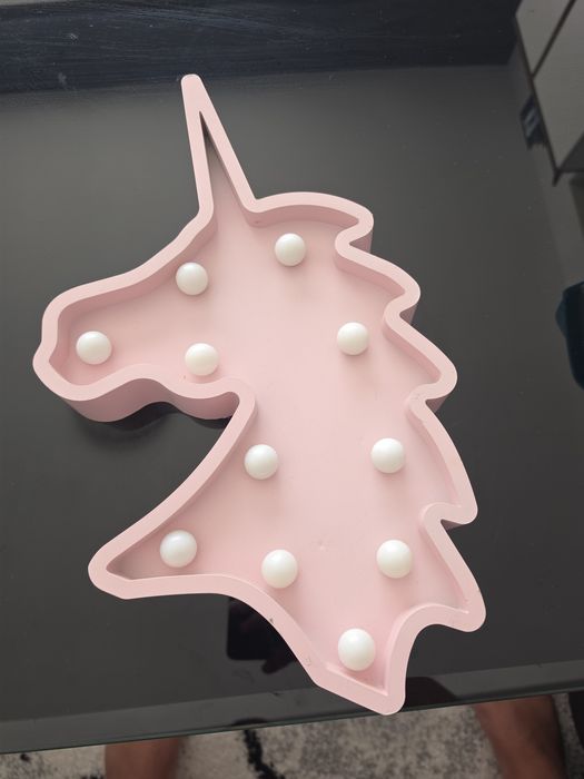 Lampă LED Unicorn roz pentru copii – decorativă, de perete