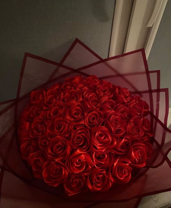 Букет цветов из лент