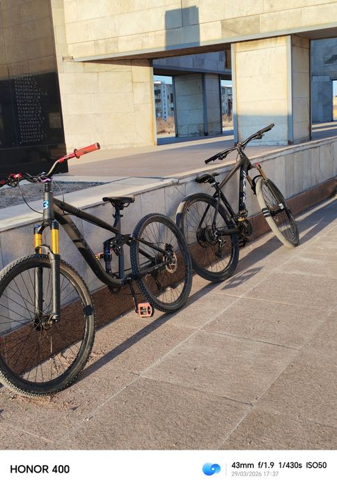 Велосипед двух подвес с прокачкой