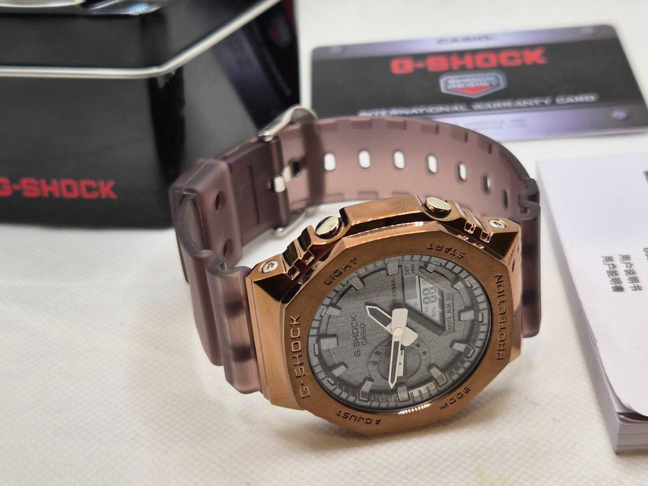 Ceas Sport Barbati Casio g shock GM 2100 Metal-Rubber,Midnight Fog Edition .Nou, Garantie 2 ani