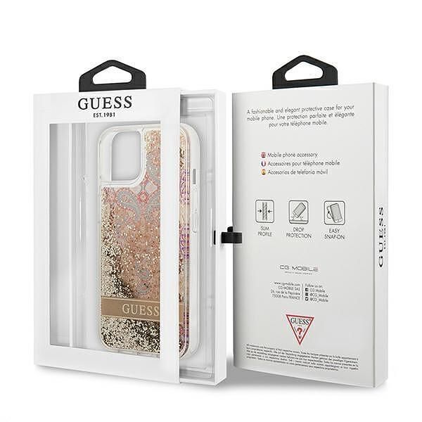 Guess hardcase paisley liquid glitter - дизайнерски кейс с течност за