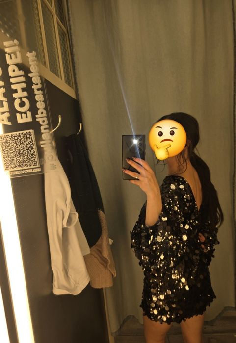 Rochie paiete negra ocazie seara