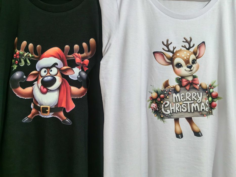 Комплект забавни Коледни тениски