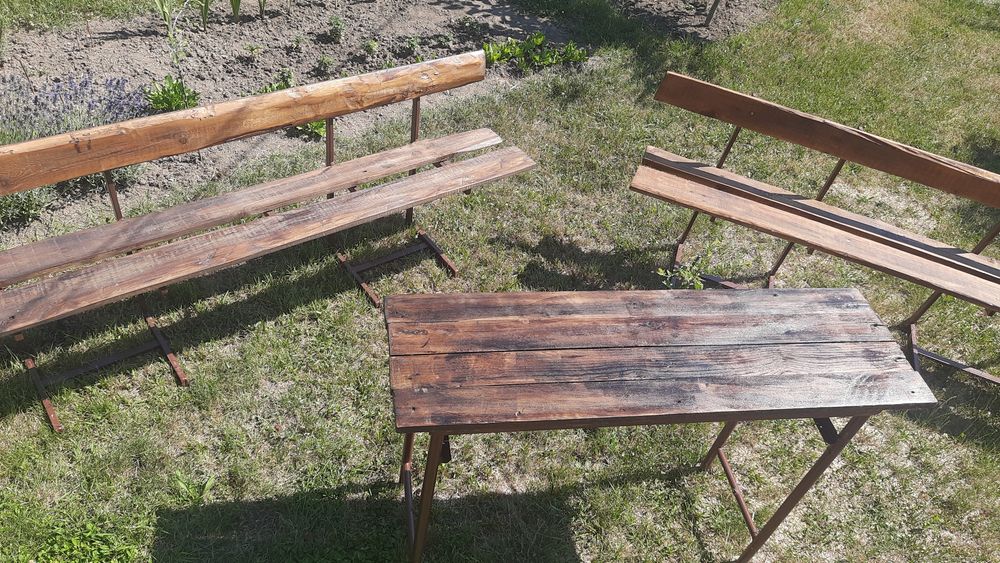 Mobilier gradina mese și scaune schelet metalic  rezistente