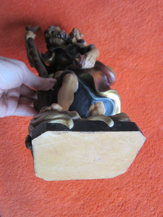 cadou rar Sfantul Cristofor purtator de Hristos lemn 1970 Germania