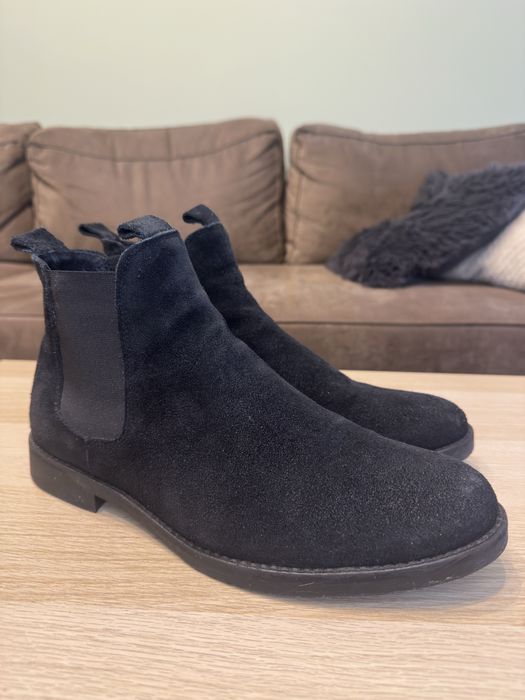 Естествена кожа велур мъжки chelsea боти чисто нови 44