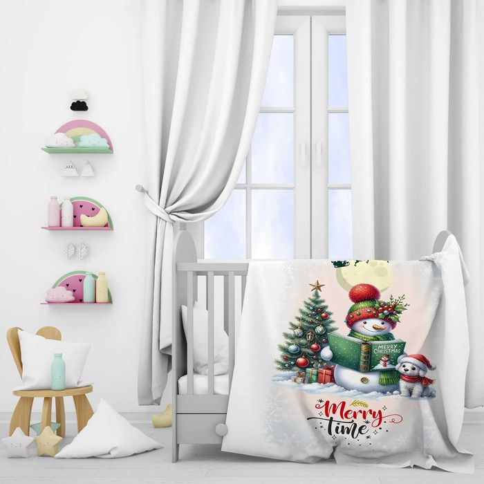 Детски поларени одеяла с КОЛЕДНИ мотиви - 8 варианта