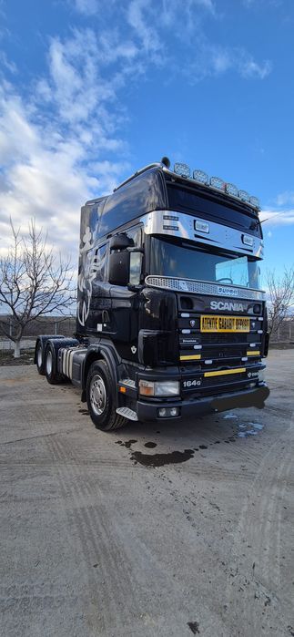 Cap tractor Scania 6×4 suspensie arc, kit hidraulic de basculare/retar