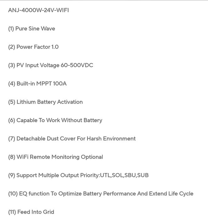 Invertor solar 4kw/24v