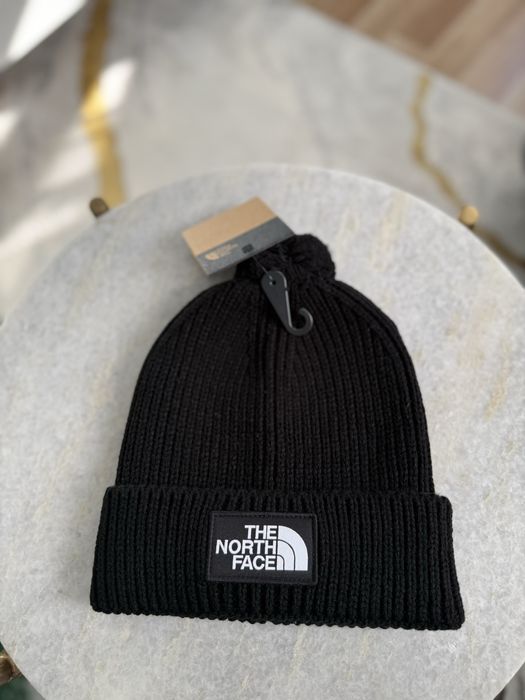 The North Face Logo Box Pom caciula unisex neagra one size noua