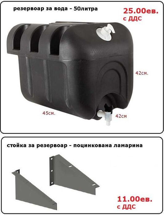Кутия сандък за инструменти, резервоар за вода