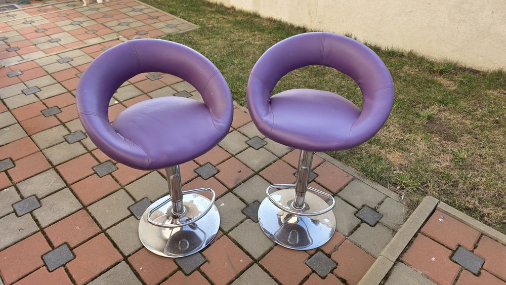 Scaune bar imitație piele