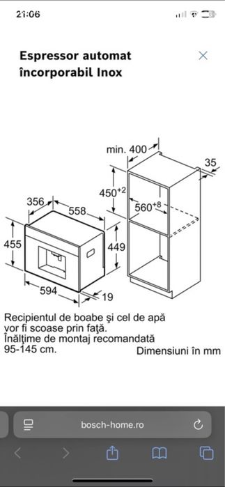 espressor bosch incorporabil