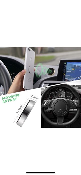 Mini suport de telefon pentru masina, magnetic cu adeziv