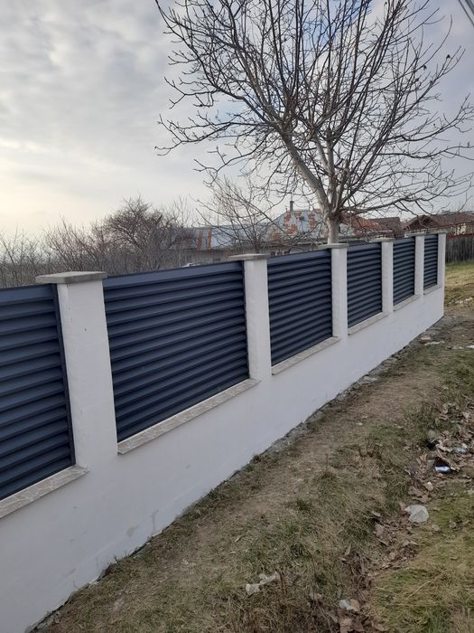 Garduri din panou stil jaluzele, sipca metalica, BCA, plasa,șipcă