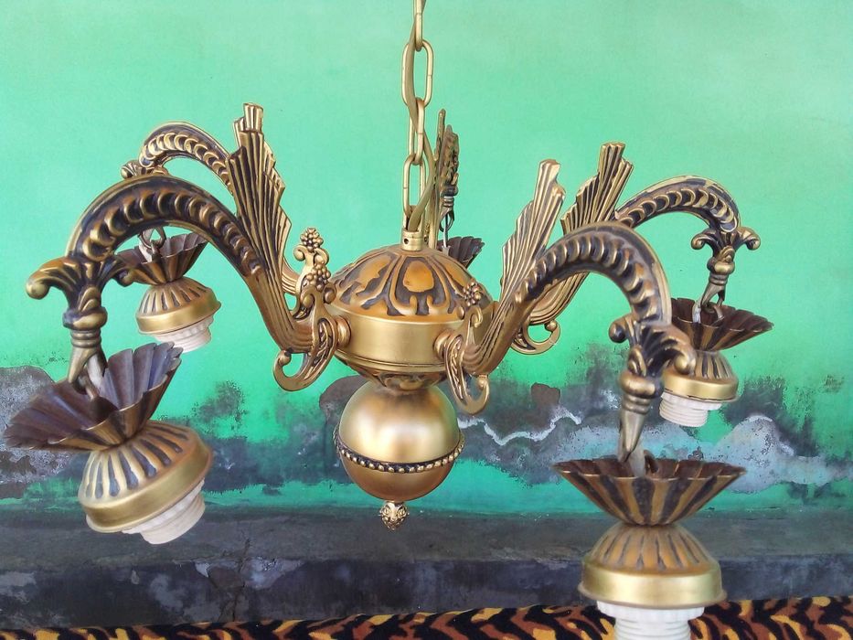 Люстра под бронзу 5 ти ламповая