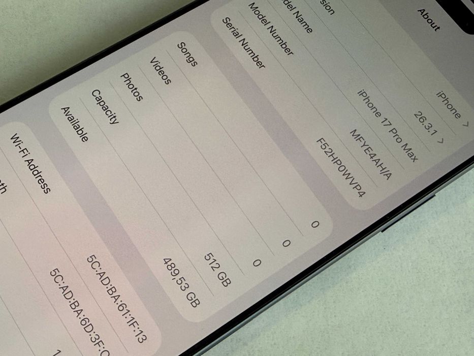 iPhone 17 Pro Max 512gb 100% батерия.ESIM